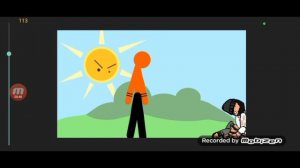 Видимо жизнь оранжевого стикмена не пощадила