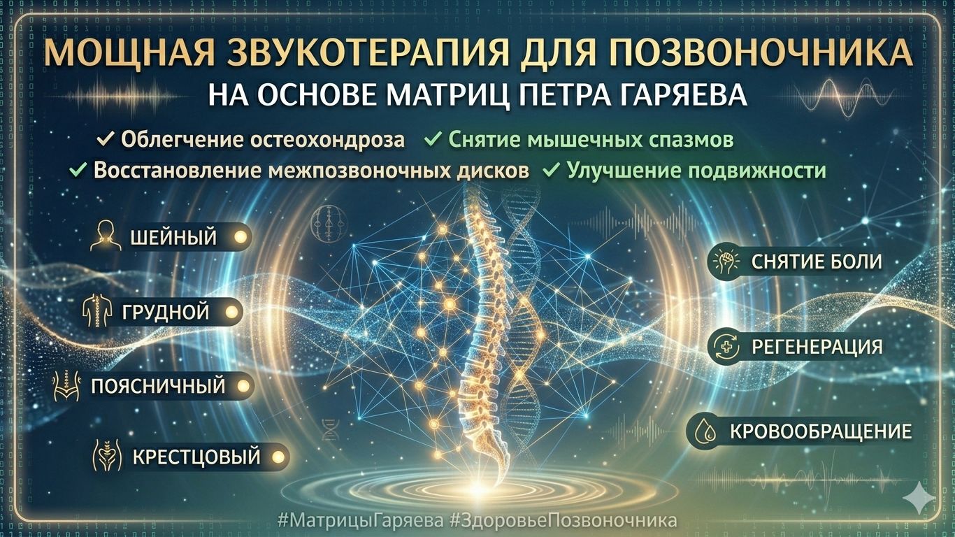 🎧 Матрица для облегчения симптомов остеохондроза _ Восстановление позвоночника и снятие боли 🦴🌀