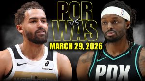 30.03.2026 | ОБЗОР МАТЧА | Портленд Трэйл Блэйзерс - Вашингтон Уизардс | Highlights