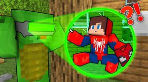 Майки заглянул сквозь стену и узнал, что Джей Джей - это Человек-паук. Майнкрафт Мультик