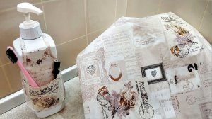 На каждой кухне полезная вещица. Фартук на дозатор с жидкостью для мытья посуды