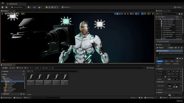 Cyborg Hard Surface Character Creation In Blender (9) 8 - Unreal Rendering