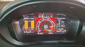 Режим приборной панели "гонка на 1/4 мили" Лада Веста Спорт