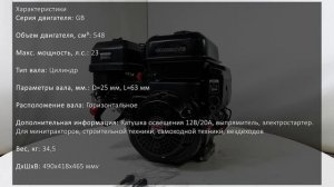 Двигатель EVOLINE (ZONGSHEN) GB 550 VE, 23 л.с.