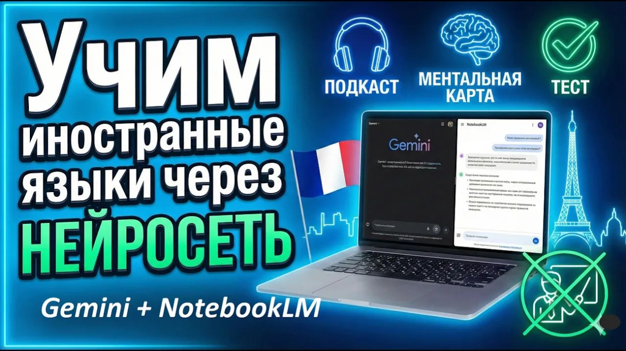 Иностранные языки 2:0 без репетитора: Gemini + NotebookLM  I Промпты для изучения французского языка