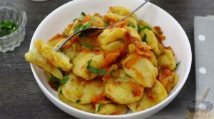 ПОСТНЫЕ КАРТОФЕЛЬНЫЕ УШКИ С ОВОЩАМИ