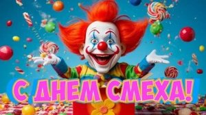 Зарядись смехом. С 1 апреля! С днём юмора. Красивая веселая музыкальная открытка.