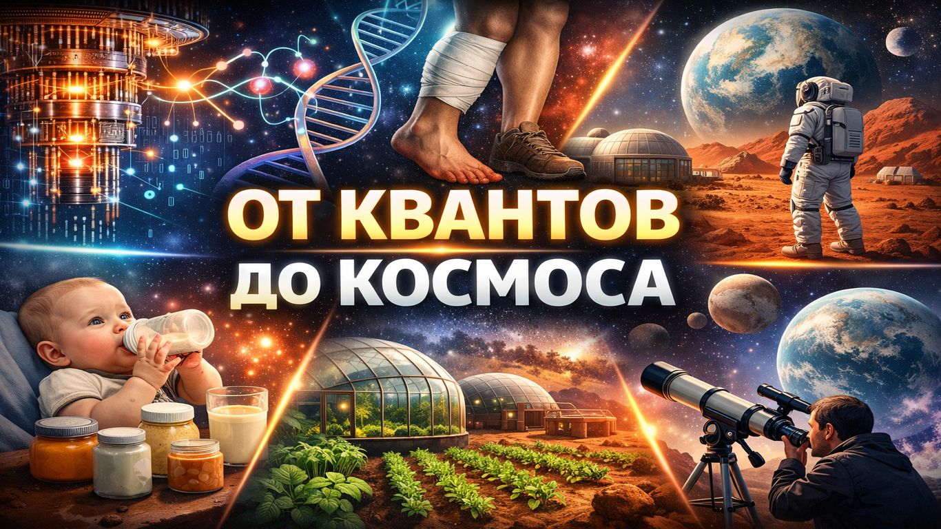 Новости науки #62 : Квантовый компьютер, эффект бабочки, гены травм, детское питание и космос