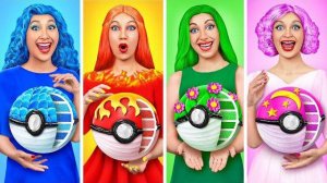 Девушка Огонь, Вода, Воздух и Земля | Покемоны в Реальной Жизни от Multi DO Smile