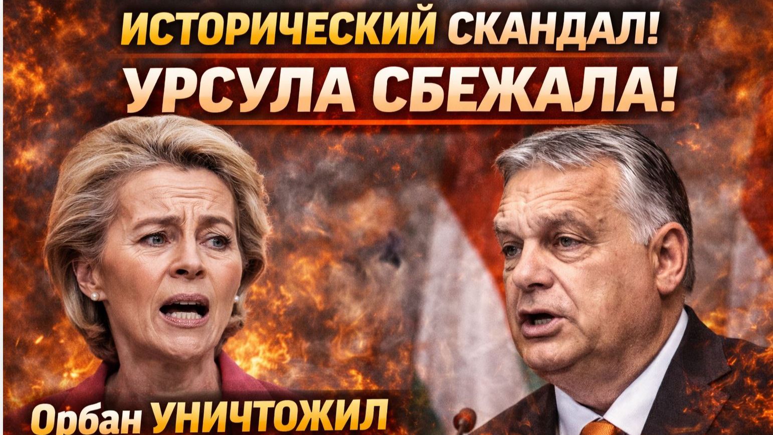 ИСТОРИЧЕСКИЙ СКАНДАЛ!УРСУЛА СБЕЖАЛА! Орбан УНИЧТОЖИЛ её одной фразой
