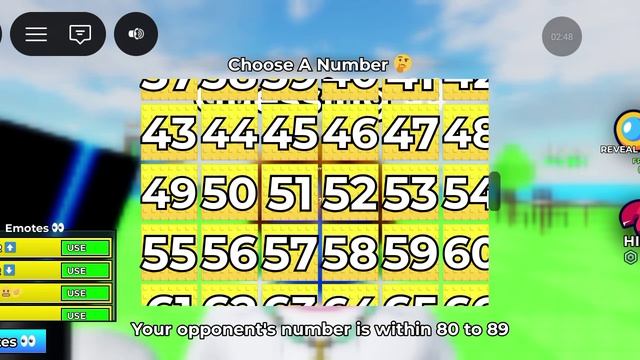 игра в роблокс угадай номер