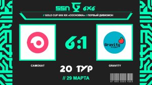 📺 Самокат - Гравити | Gold Cup 6x6 XIX Сосновка | Первый Дивизион