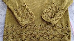 Джемпер "Золотая Олива" 🧶Краткий обзор(схема)
