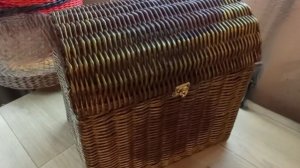 МК. Сундук на каркасе из бумажной лозы. #209