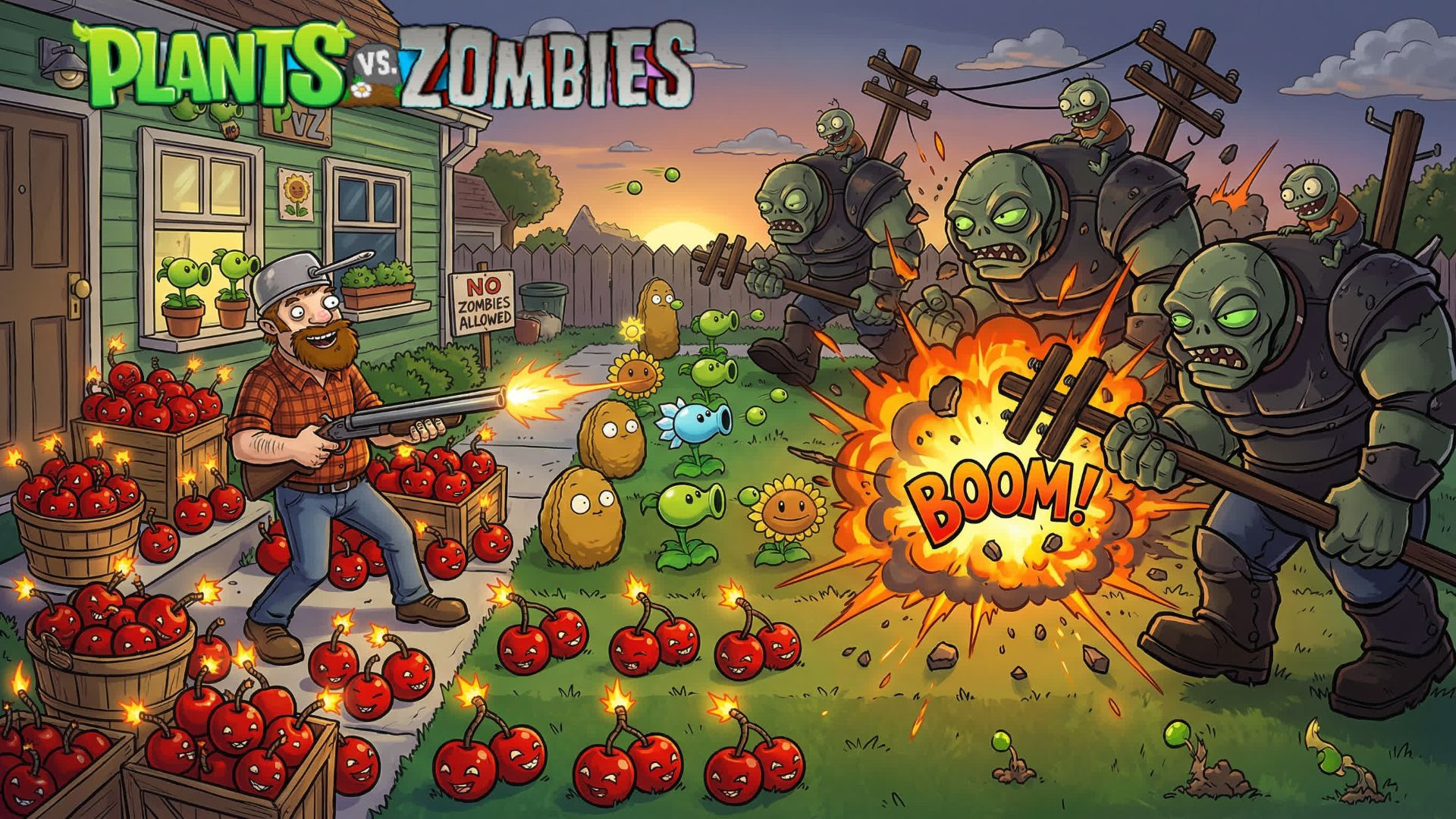 Зомби против растений PvZ Fusion Plants Vs Zombies Растения против Зомби Битва