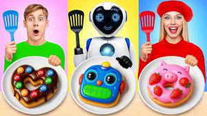 Кулинарный Челлендж Я и Робот  Удивительные Кухонные Рецепты