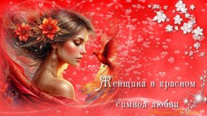 Женщина в красном - символ любви