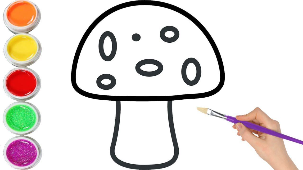 Рисунок мухомора для детей-Мультик для детей/Как нарисовать МУХОРОР