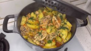 Всё в одной сковороде❗🔥 Картошка с курицей — простой и сытный ужин❗🔥