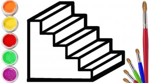 Мультик для детей-Как нарисовать ЛЕСТНИЦУ/Как нарисовать лестницу для детей