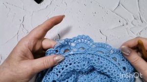 3ч.Шляпа с полями на ригелине #вязание #шляпа #вязаниекрючком