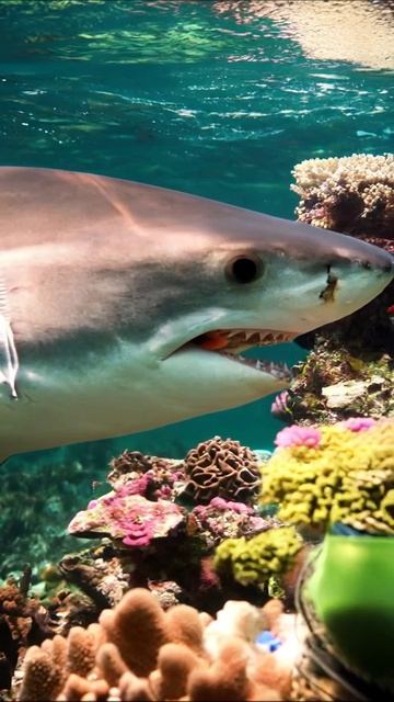 Угрозы океана: взгляд акулы вблизи #акулы #океан #природа