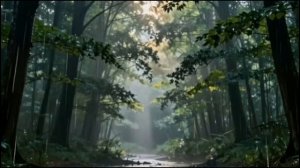 Расслабляющий шум дождя в лесу и пение птиц