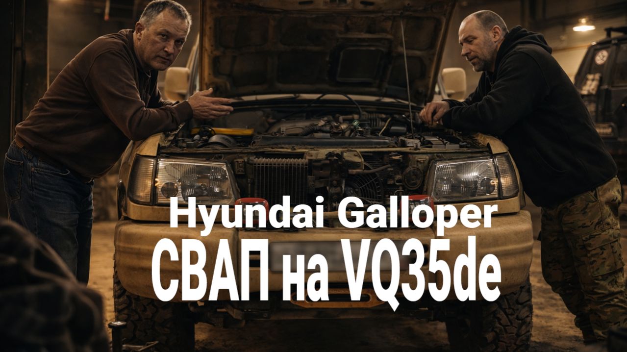 SWAP двигателя VQ35DE в Hyundai Galloper - как вдохнуть новую жизнь в старый внедорожник