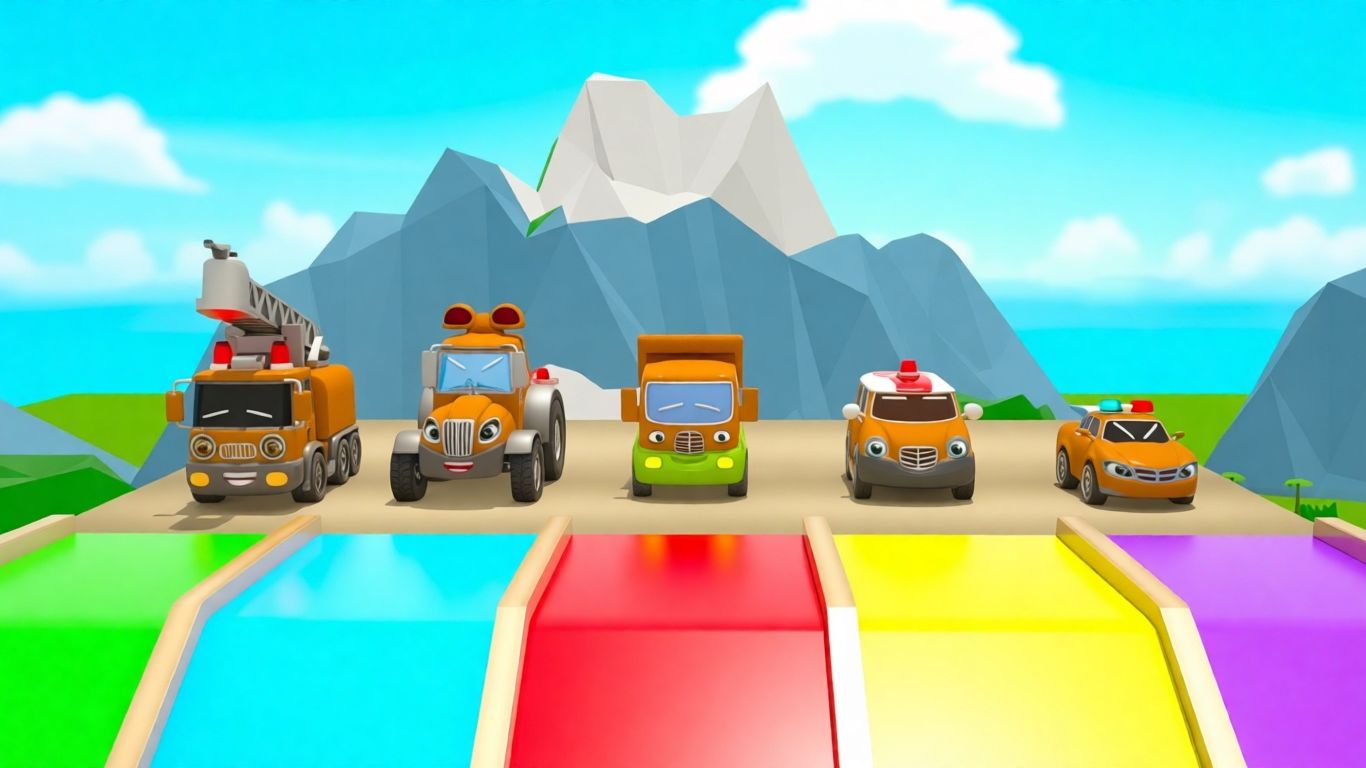 цветные машинки Раскрашивай шарики и пой песню | Детские стишки и песенки для малышей