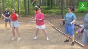 Мастер-класс по жонглированию в музыкальном лагере для взрослых «Виртуозы»