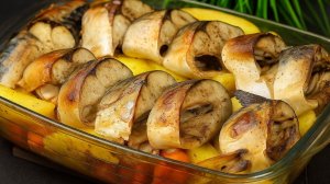 Боже, как вкусно! Я всегда буду так готовить! Просто нарежьте скумбрию! Скумбрия в духовке!