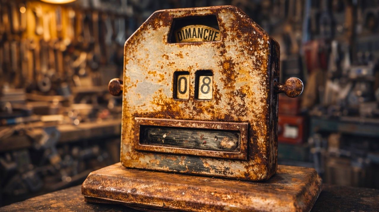 Реставрация старого ржавого французского вечного календаря