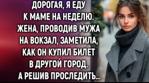 Дорогая, я еду к маме на неделю. Жена заметила, как муж купил билет в другой город. А проследив…