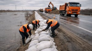 В Казахстане готовятся к удару паводков и экстренно укрепляют трассы