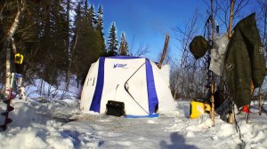 Неделя на Севере. Дикие озёра. Ловим крупную щуку. Живём в палатке. Сломали снегоход. Ч.1