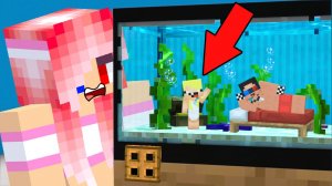 🤿ПОСТРОИЛИ САМЫЙ МАЛЕНЬКИЙ ДОМ В АКВАРИУМЕ ДЕВУШКИ В МАЙНКРАФТ! ШЕДИ МЕН MINECRAFT