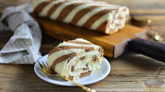 БИСКВИТНЫЙ РУЛЕТ "ТИГР"