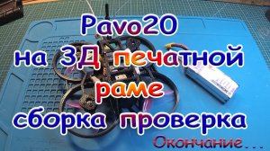 Pavo20 на 3Д печатной раме сборка проверка (Окончание)