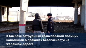 В Тамбове сотрудники транспортной полиции напомнили о правилах безопасности на железной дороге