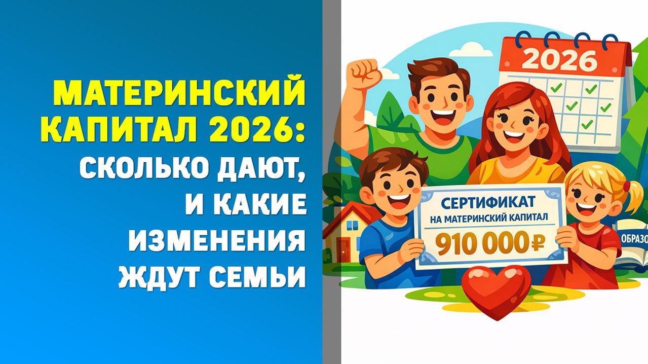 Материнский капитал 2026: новые суммы и 5 способов потратить с умом