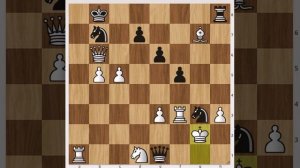 Белые грозят выиграть в несколько ходов, однако чёрные хитро ставят мат, не каждый найдет