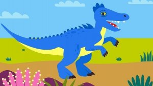 Динозавр | Песенки мультики Котэ для детей малышей | Учимся говорить букву Р