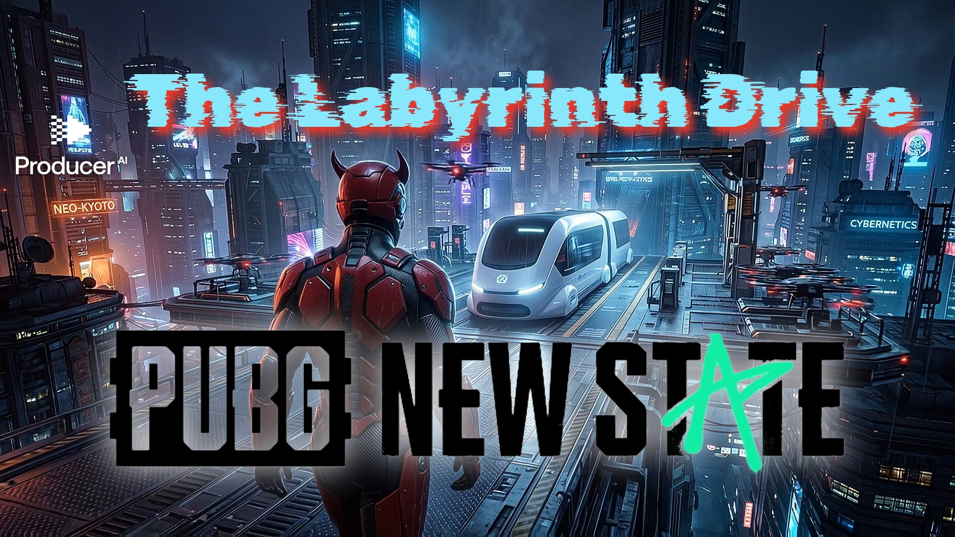 PUBG NEW STATE - The Labyrinth Drive (V2) (Producer AI Generated Music Video)