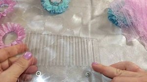 Бантики по шаблону ровная складка