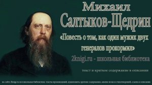 Михаил Салтыков-Щедрин "Повесть о том, как один мужик двух генералов прокормил"