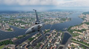 DCS: Cold War Germany - Flight over the city of Hamburg