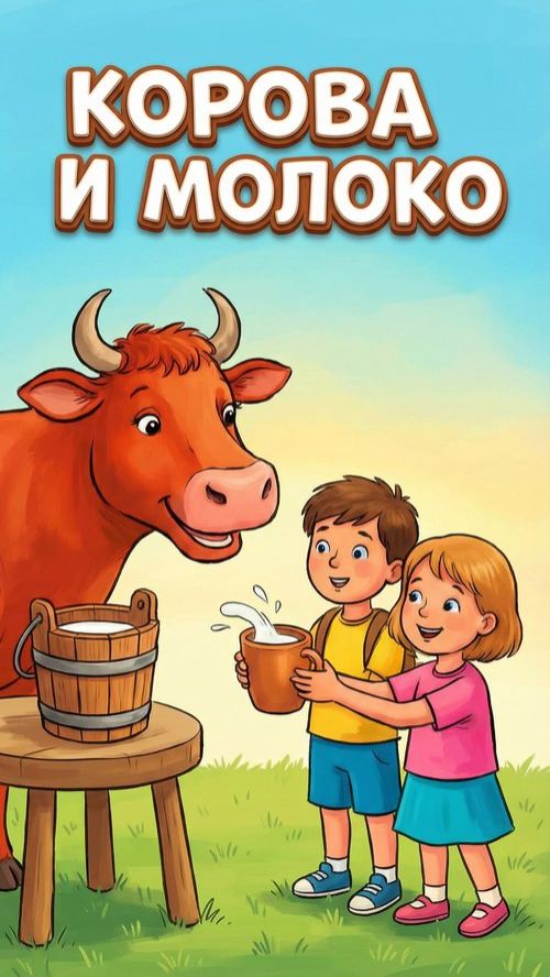 Песня про корову и молоко🐮 🥛 послушать полностью можете на нашем канале❤️😍