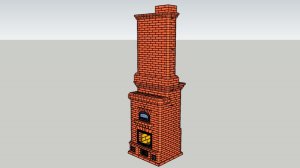 Камина печь на два этажа с системой дожига.