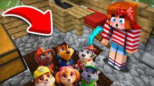 😭 ВЕСЬ ЩЕНЯЧИЙ ПАТРУЛЬ СПРЯТАЛИСЬ У МЕНЯ ПОД ДОМОМ в МАЙНКРАФТ