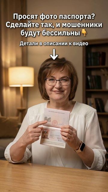 Просят фото паспорта? Сделайте так, и мошенники будут мошенники бессильны👇